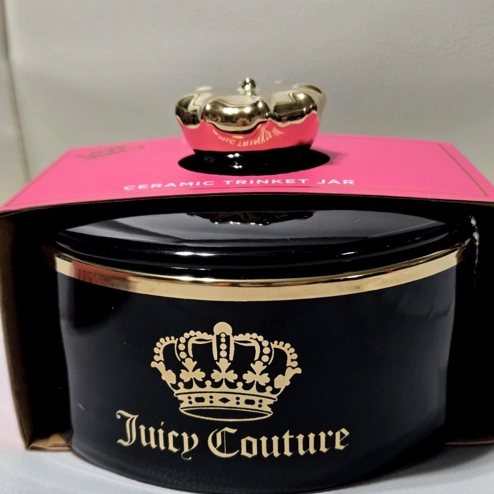 Juicy Couture Black Ceramic Trinket Jar